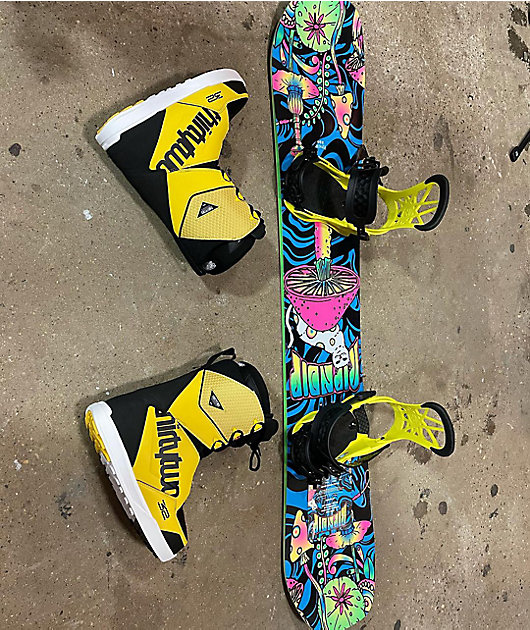 ThirtyTwo Lashed botas de snowboard negras y amarillas 2021