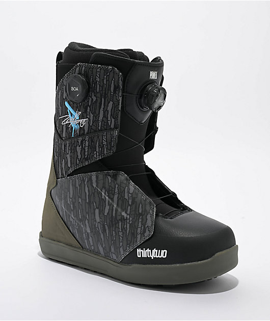 ThirtyTwo Powell Lashed Double BOA Green & Black Snowboard Boots