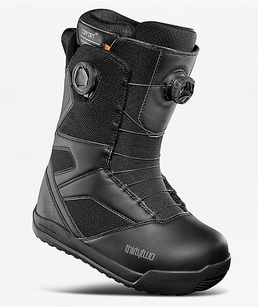 ThirtyTwo STW Double BOA Black Snowboard Boots 2025 | Zumiez