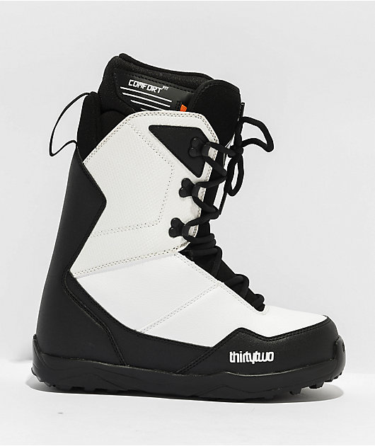 ThirtyTwo Shifty Lace Black & White Snowboard Boots 2024 | Zumiez