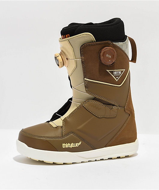 ThirtyTwo x Crab Grab Lashed Double Boa Brown Snowboard Boots 2024