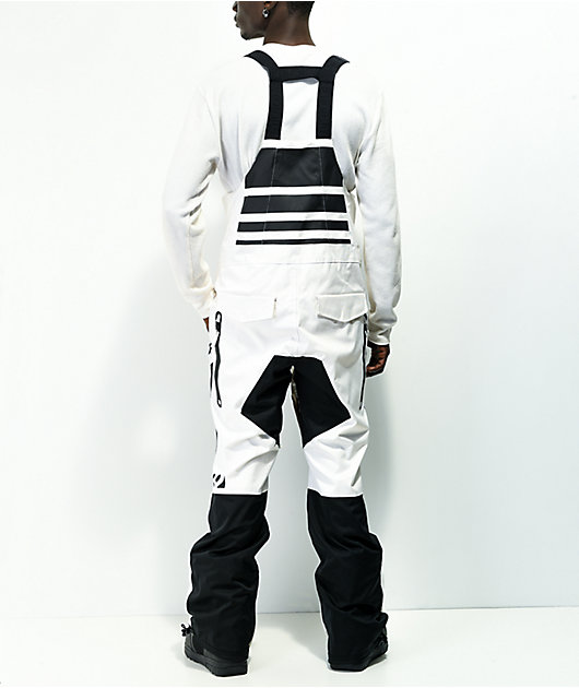 THIRTYTWO ビブパンツ　ボードパンツ　スプリングブレーク　L ThirtyTwo x Spring Break Black & White 20K Bib Snowboard Pants