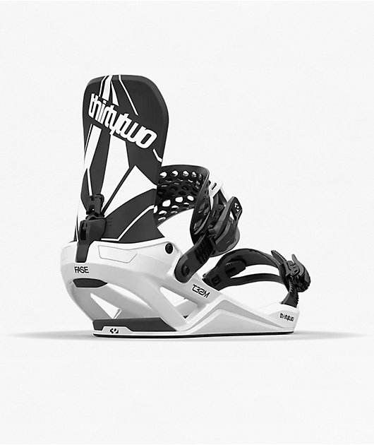 ThirtyTwo x Volcom T32M Fase® White & Black Snowboard Bindings 2026