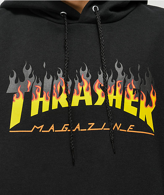 Thrasher BBQ Flame Black Hoodie 