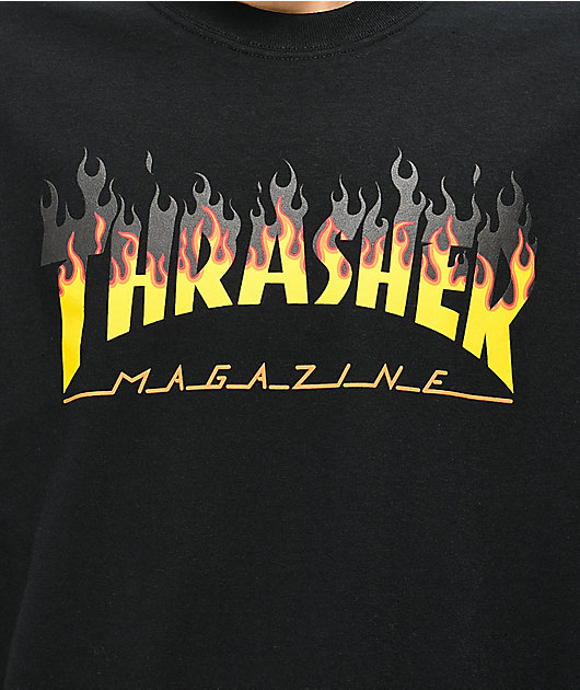 Thrasher BBQ Flame Black T-Shirt 