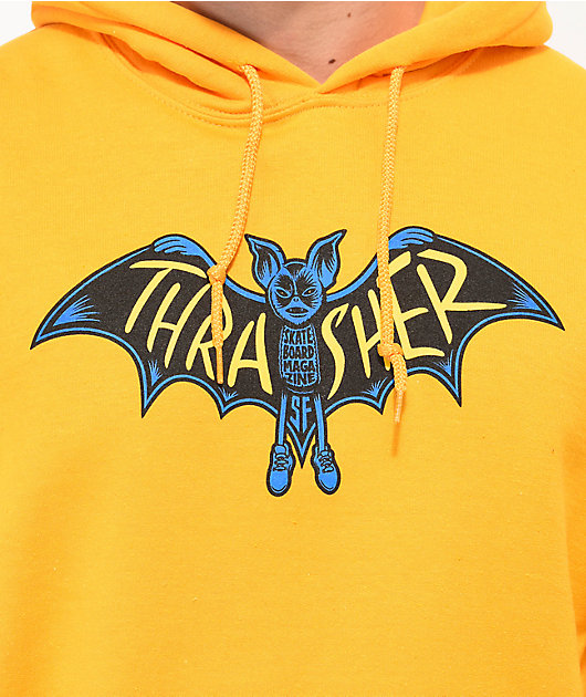 Thrasher Bat Gold Hoodie