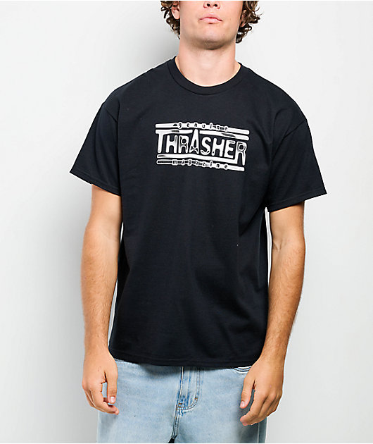 Thrasher Chrome Genuine Magazine Black T-Shirt