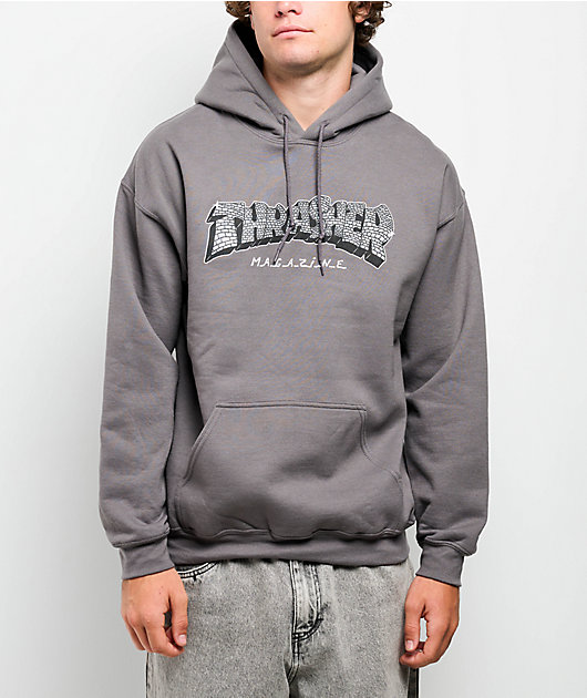 Thrasher Disco Grey Hoodie | Zumiez