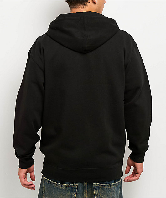 Thrasher Flame Black Zip Hoodie | Zumiez