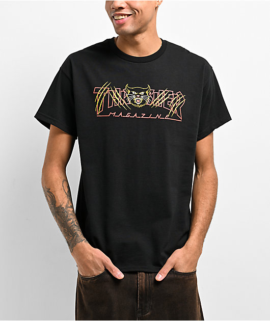 Black thrasher t shirt womens best sale