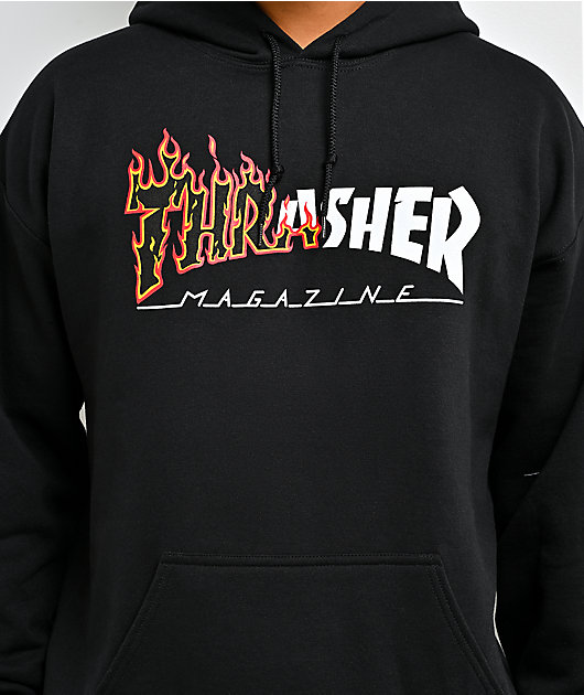 Thrasher Ignite Logo Black Hoodie