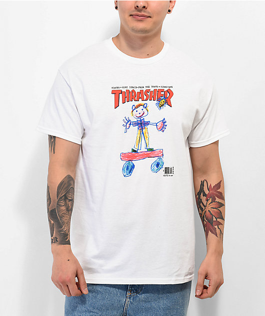 Thrasher Kid Cover White T-Shirt