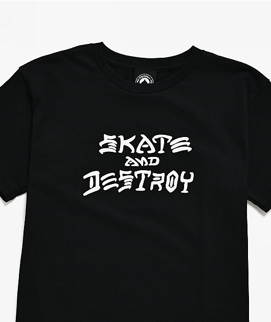 Thrasher Kids Sk8 And Destroy Black T-Shirt