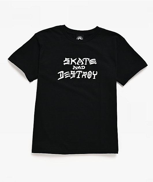 Thrasher Kids Sk8 And Destroy Black T-Shirt