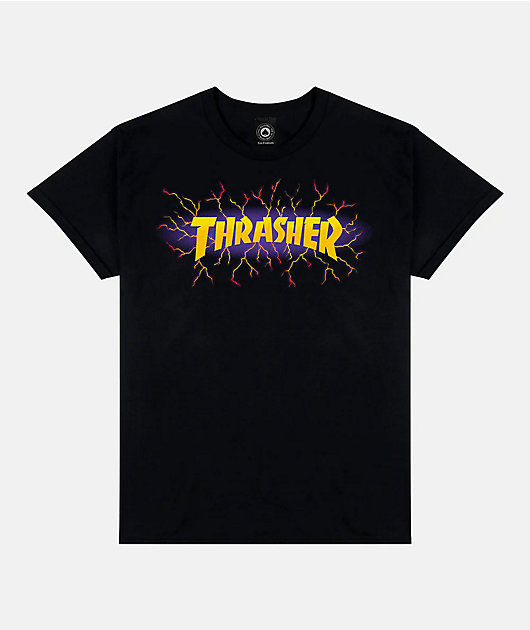 Thrasher Lightning Black T-Shirt