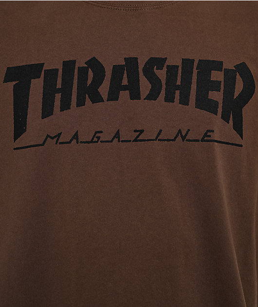 Thrasher Mag Logo Brown T-Shirt