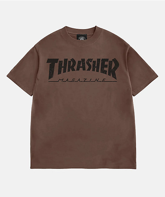 Thrasher Mag Logo Brown Wash T-Shirt
