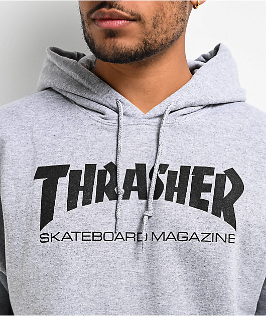 Thrasher Mag Logo Grey Hoodie Zumiez