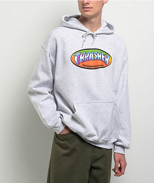 ★Thrasher Ninety-Five Mens Hoodie 関税込★ THRASHER NINETY FIVE BY SPANKY HOODIE (ASH GREY) – 3rd Lair