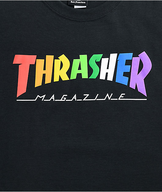Thrasher Rainbow Black T-Shirt