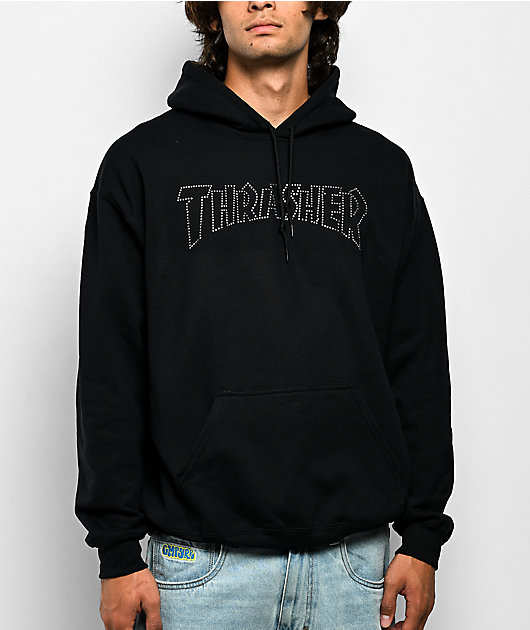 Thrasher Rhinestone Black Hoodie | Zumiez