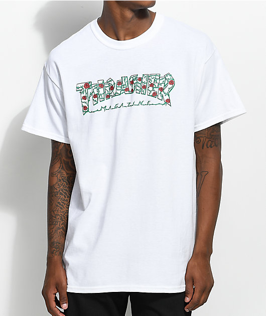 Thrasher Roses White T-Shirt