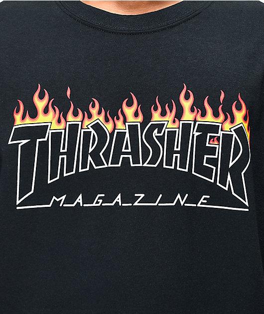 Thrasher Scorched Outline camiseta negra
