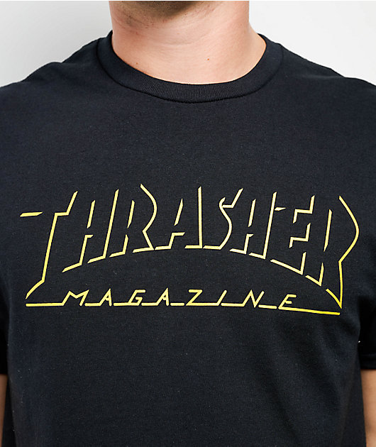 Thrasher Shadow Mag Black T-Shirt | Zumiez