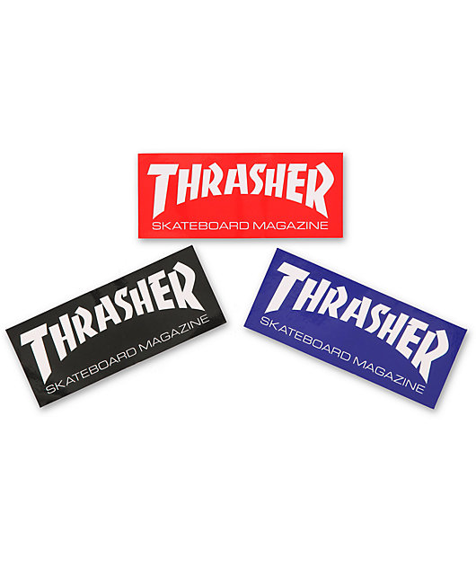 Thrasher Skateboard Magazine Sticker red 4"