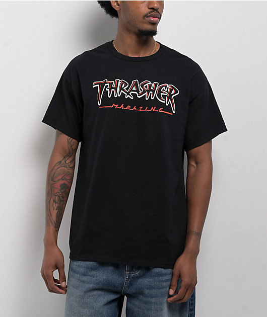 Thrasher Slash Black T-Shirt