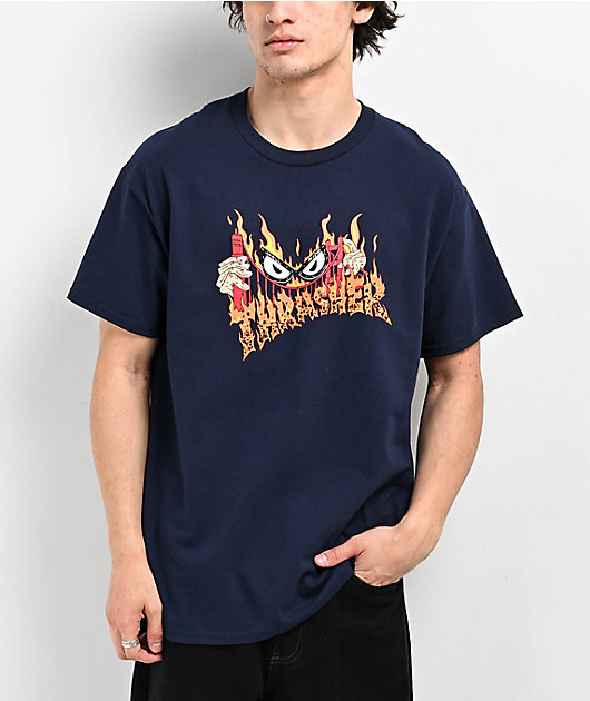 Thrasher Sucka Free Navy T-Shirt | Zumiez