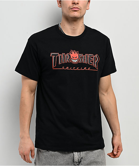 Spitfire USA 00s Tシャツ サイズL ほぼ新品 希少 Thrasher x Spitfire Bighead Outline Black T-Shirt | Zumiez