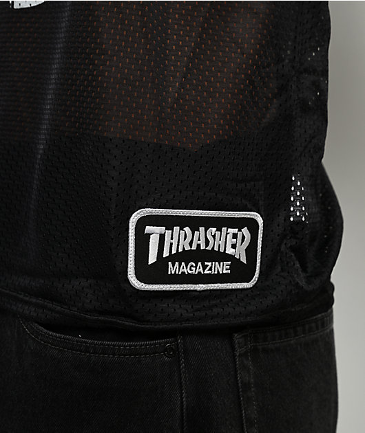 Thrasher x Spitfire Thrash & Burn Black Football Jersey | Zumiez