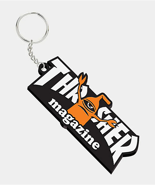 Thrasher x Toy Machine Black Keychain