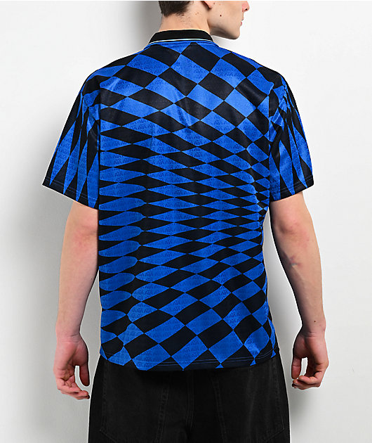 Thrasher x adidas x AFA Blue & Black Soccer Jersey | Zumiez