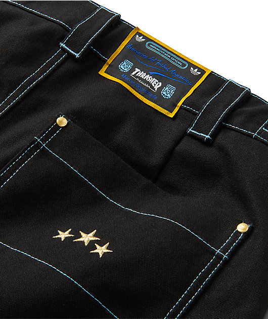 Thrasher x adidas x AFA Chino Black Canvas Jeans