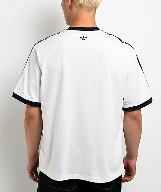 Thrasher x adidas x AFA Gonz White & Blue Ringer T-Shirt | Zumiez