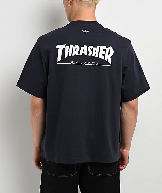 Thrasher x adidas x AFA Navy T-Shirt