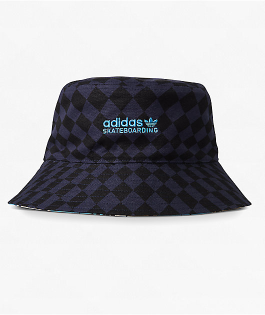 Thrasher x adidas x AFA Reversible Black & Blue Bucket Hat | Zumiez
