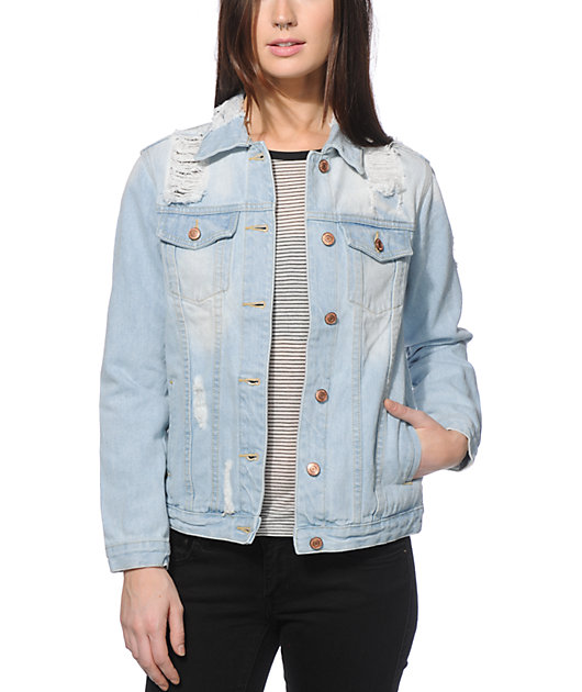 destroyed jeans jacket
