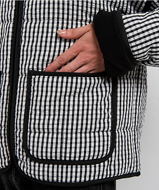 Thread & Supply Black Gingham Quilted Jacket | Zumiez