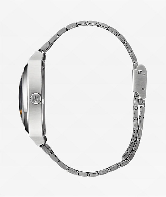 Time Teller Fisheye Silver & Black Analog Watch