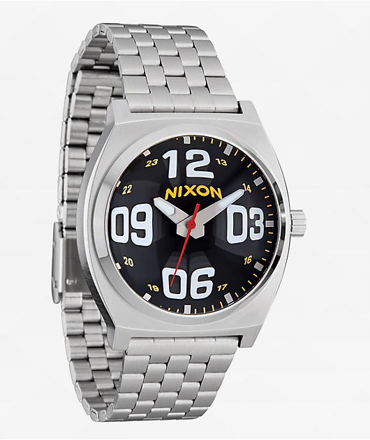 Time Teller Fisheye Silver & Black Analog Watch | Zumiez