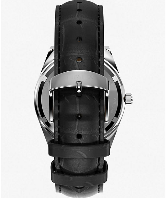 Timex Vega Reissue Black Crocodile & Red Analog Watch