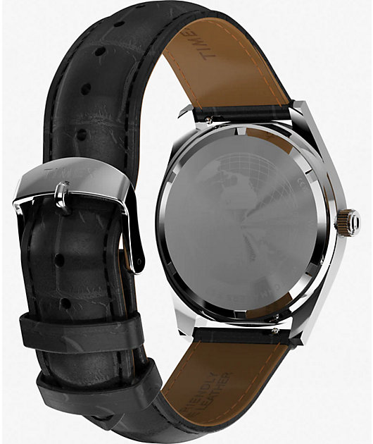 Timex Vega Reissue Black Crocodile & Red Analog Watch