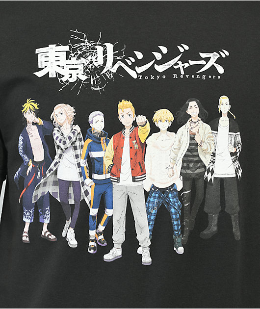 Tokyo Revengers Group camiseta negra