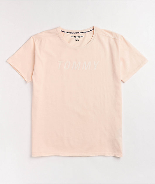 Buy > pink tommy shirt > in stock