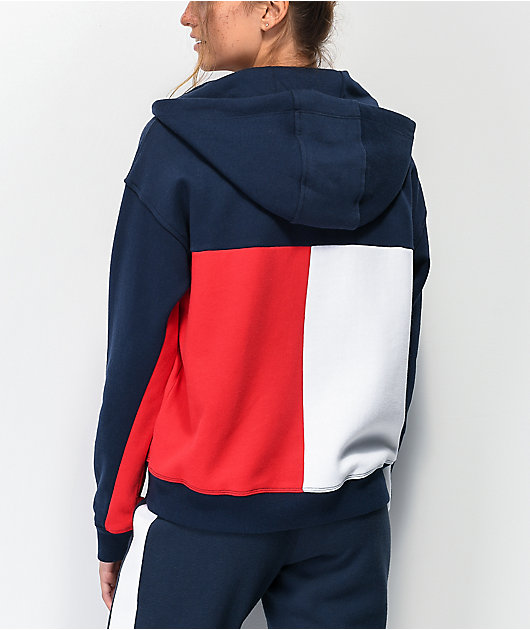 tommy hilfiger red white and blue jacket womens