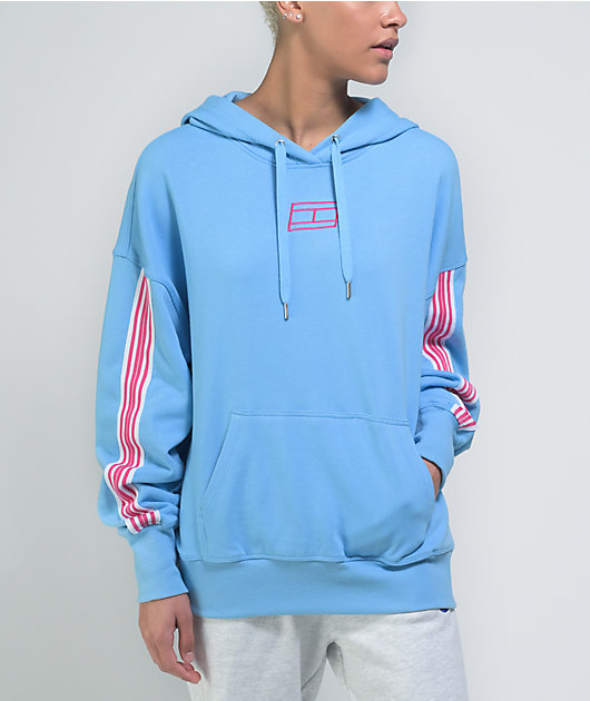 Hilfiger Taping Blue Oversized Hoodie