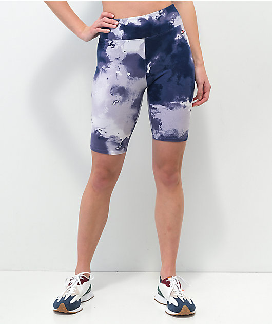 Tommy Hilfiger Watercolor Blue White Bike Shorts Zumiez